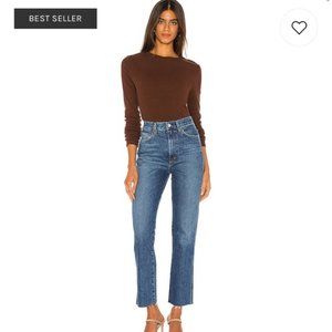 AGOLDE pinch waist high waisted kick jean